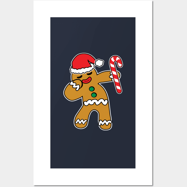 Christmas Cookie Dabbing Gingerbread Man Shirt Christmas Cookies Christmas Baking T-Shirts Wall Art by teemaniac